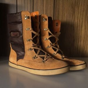 Timberland Deering Puff Leather Lace-up Boots